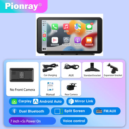 7/10 Inches Android Auto Universal Portable Carplay for Car Screen Car Radio Video Wireless Carplay Screen for Apple