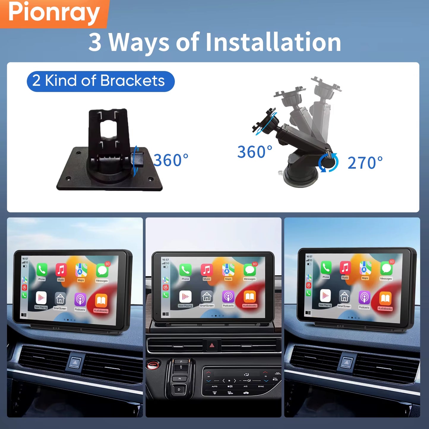 7/10 Inches Android Auto Universal Portable Carplay for Car Screen Car Radio Video Wireless Carplay Screen for Apple